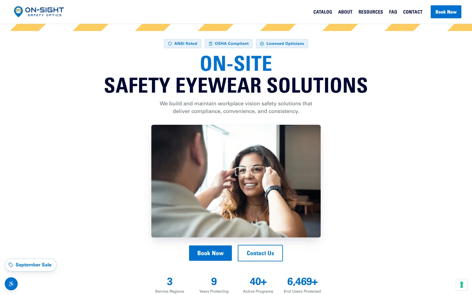 The On-Sight Optics home page, built by Jonathan Mejia